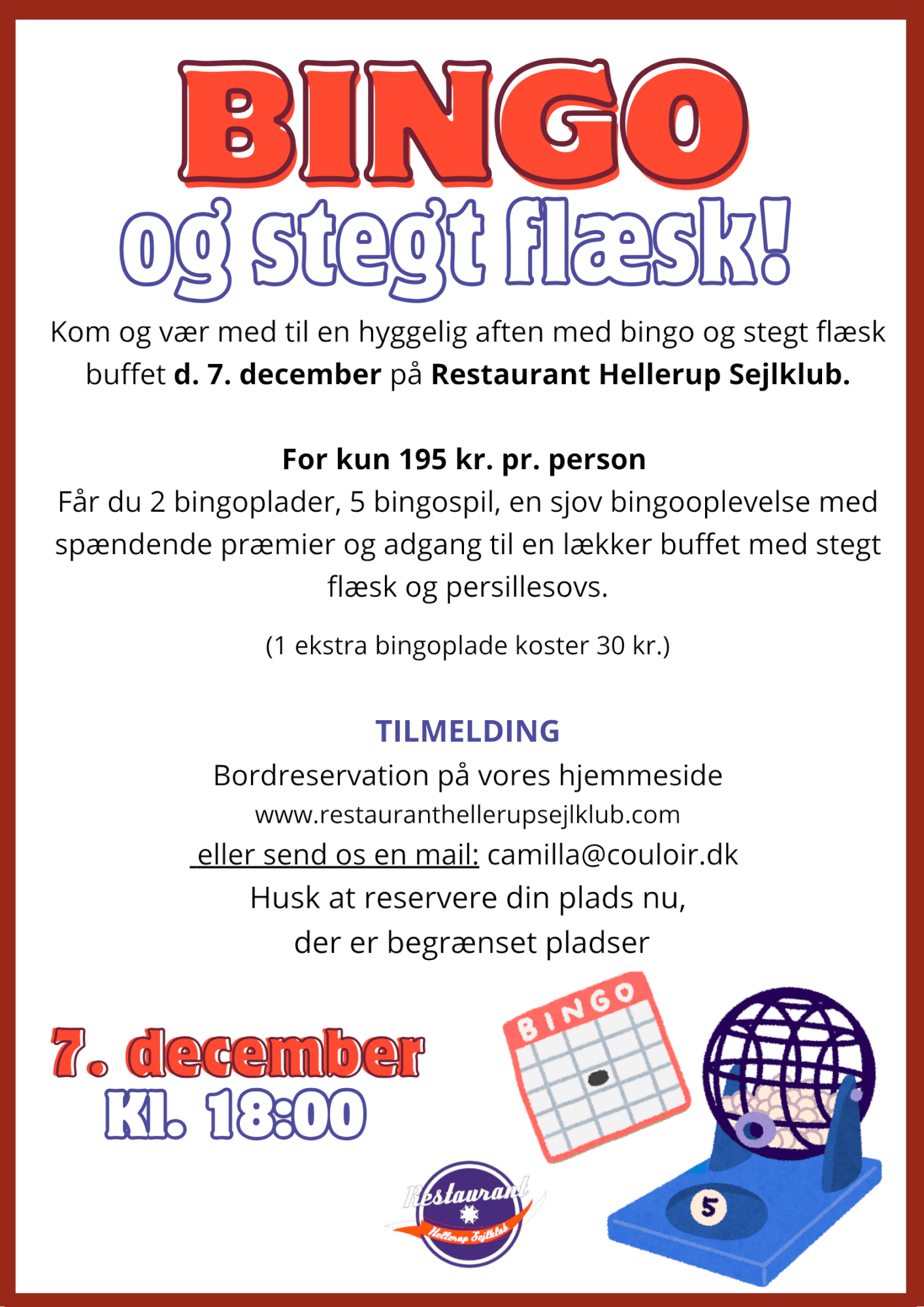 Bingo & buffet flyer