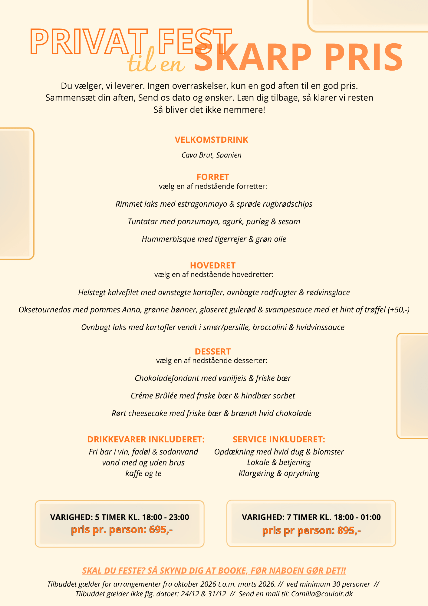 Fest til skarp pris flyer