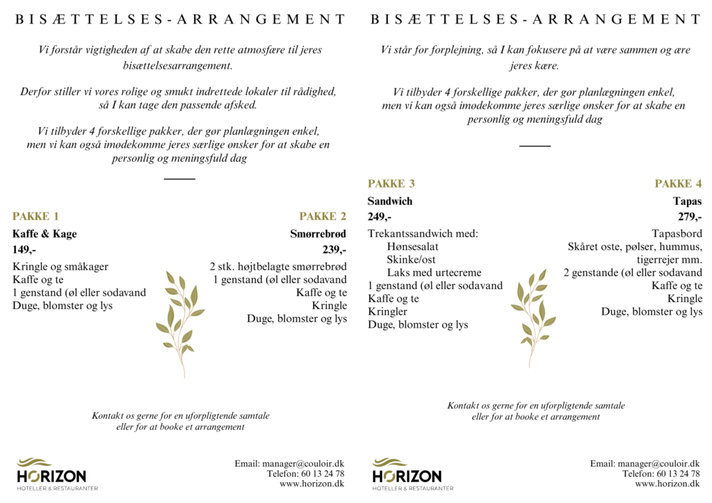 Bisættelse information